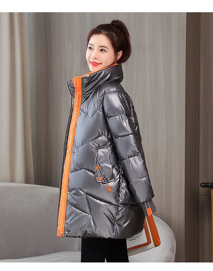 Winter Jacket Women 2021 New Glossy Down Cotton Coat Winter Warm Down Jacket Parkas Thick Warm Cotton-Padded Coat Outwear Female Winter Jacket Women 2021 New Glossy Down Cotton Coat Winter Warm Down Jacket Parkas Thick Warm Cotton-Padded Coat Outwear Female