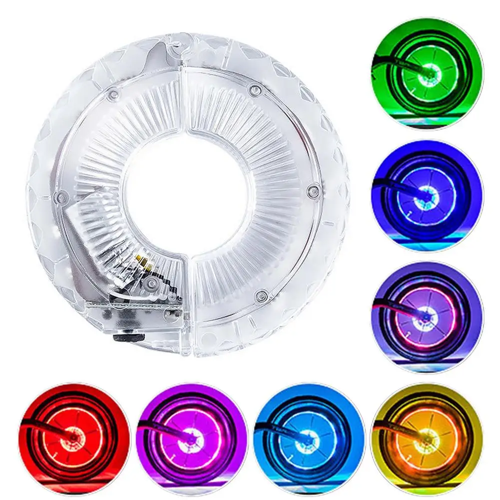 18 Colors Wheel Lights Children Balance Car Small Drum Lamp USB Charging LED Smart Sensor Spoke Bicycle Accessories | Спорт и