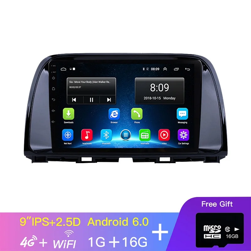EKIY " ips Android автомобильный мультимедийный авто радио для Mazda CX5 CX-5 gps-навигатор, навигация видео стерео плеер - Цвет: 1G 16G with 4G