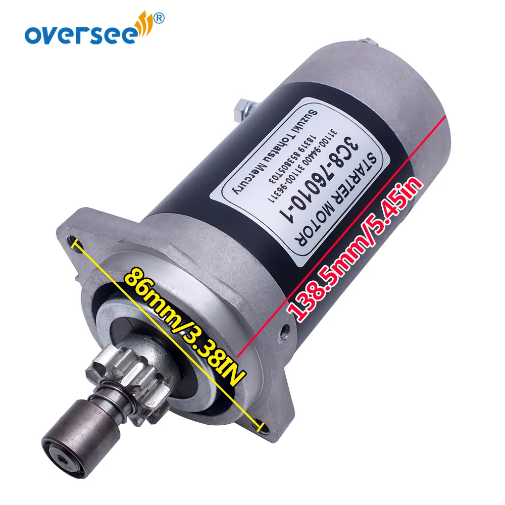 Стартовый двигатель 3C8-76010-1 для Suzuki Tohatsu Mercury Outbord 18319 853805T03 31100-94400 31100-96311 3C8-76010 |
