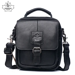 black 3717 Мужская сумка-мессенджер из натуральной кожи, сумка на плечо, Мужская модная сумка с клапаном, роскошные сумочки, сумки через плечо, Наплечная Сумка ZZNICK - Цвет: black 3717