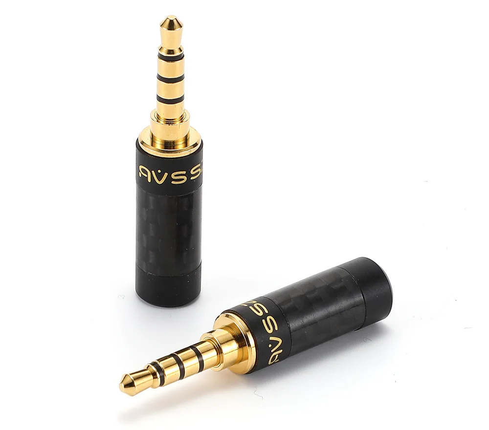 AVSSZ Carbon Fiber 3.5mm Jack Stereo Headphone Plug - Straight/Angle, 3/4/5 Poles, DIY Repair & Replacement (2.5mm, 4.4mm) Description Image.This Product Can Be Found With The Tag Names Computer Cables Connecting, Computer Peripherals, PC Hardware Cables Adapters, Straight angle plug