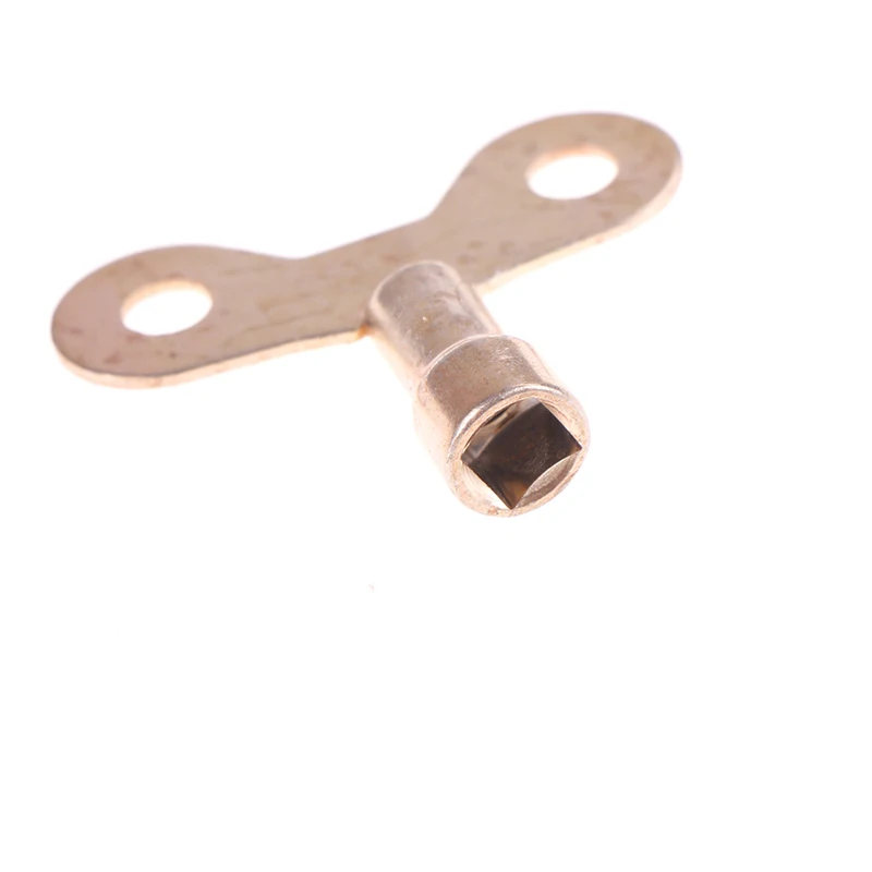 4pcs 6mm Hole core Square Socket Brass Radiator Keys Plumbing Bleeding Key Solid Water Tap For Air Valve Plumbing Tool