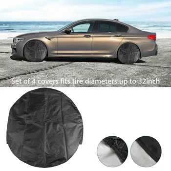 

For sedan Tire Dust Cover Waterproof Wheel 4pcs set Dia 27 to 32 Inch Durable