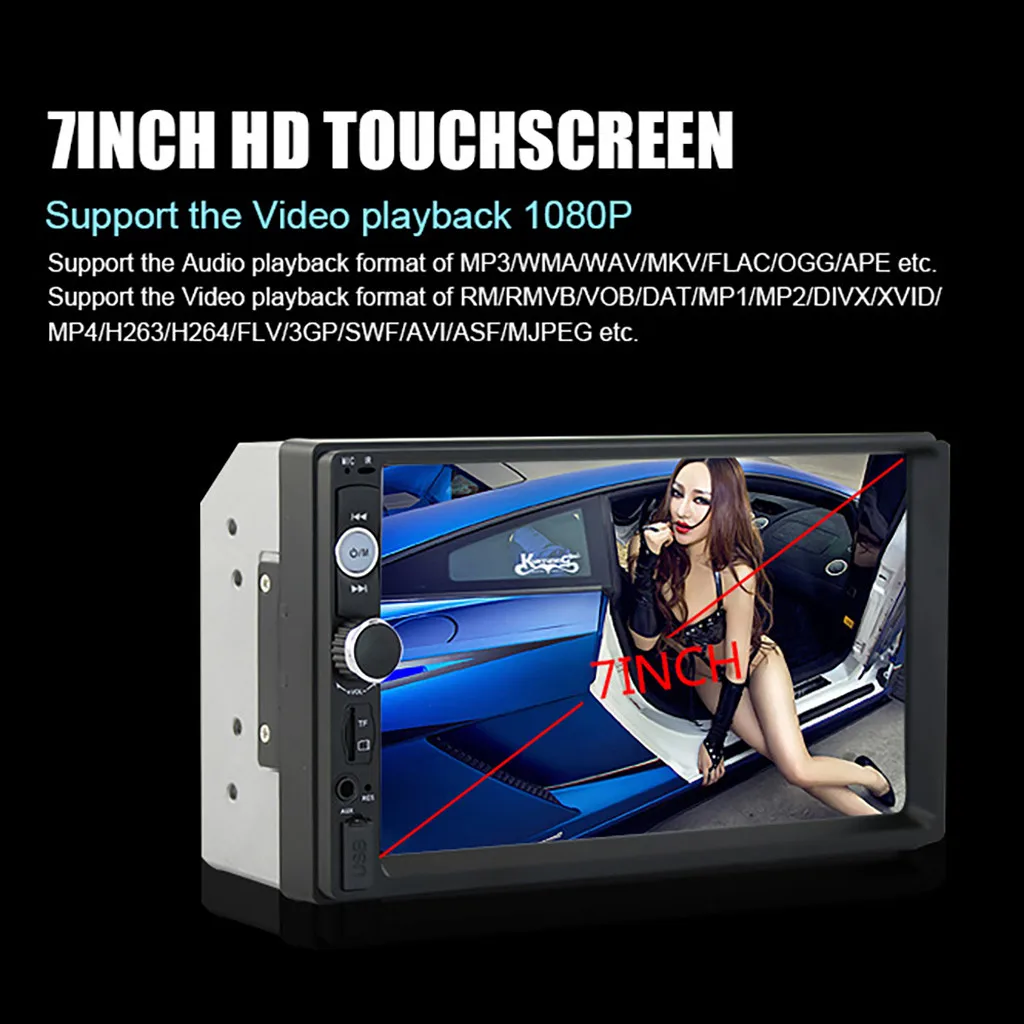 

7010B 7inch Double 2 Din 7inch HD Touchscreen In Dash GPS Car Stereo Radio MP5/MP3 Player FM
