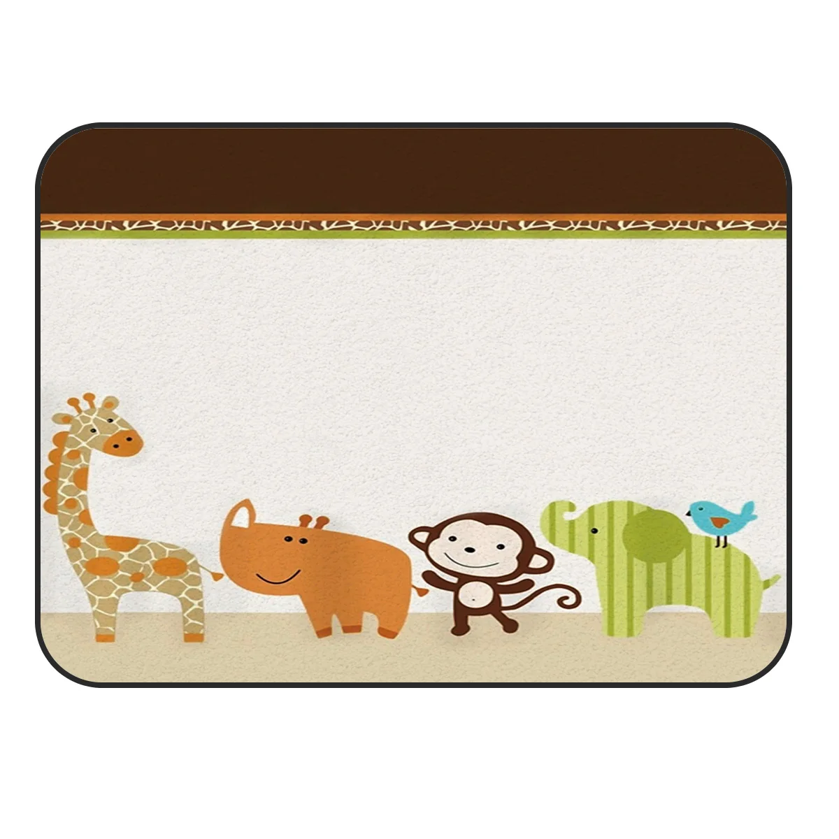 CHARMHOME Soft Carpet Anti-slip Rug Cartoon Animals Moneky Bird Elephant for Living Room Home Decor Mat |