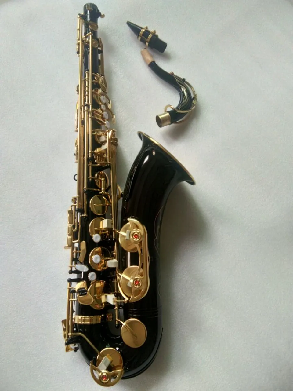 Tenor Sax лучшее качество черный золотой ключ тенор саксофон в плоской мелодии