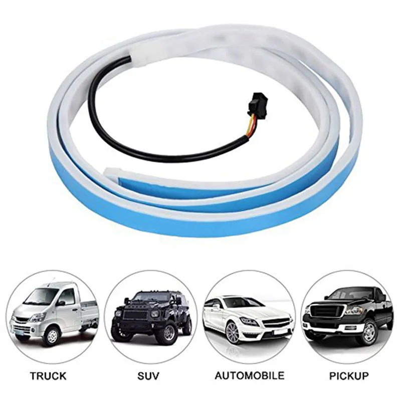 Dropship Car Rear Trunk Tail Light 120cm Colorful Dynamic Reverse Warning  LED Strip 12v Auto Additional Brake Follow Turn Signal Lamp to Sell Online  at a Lower Price