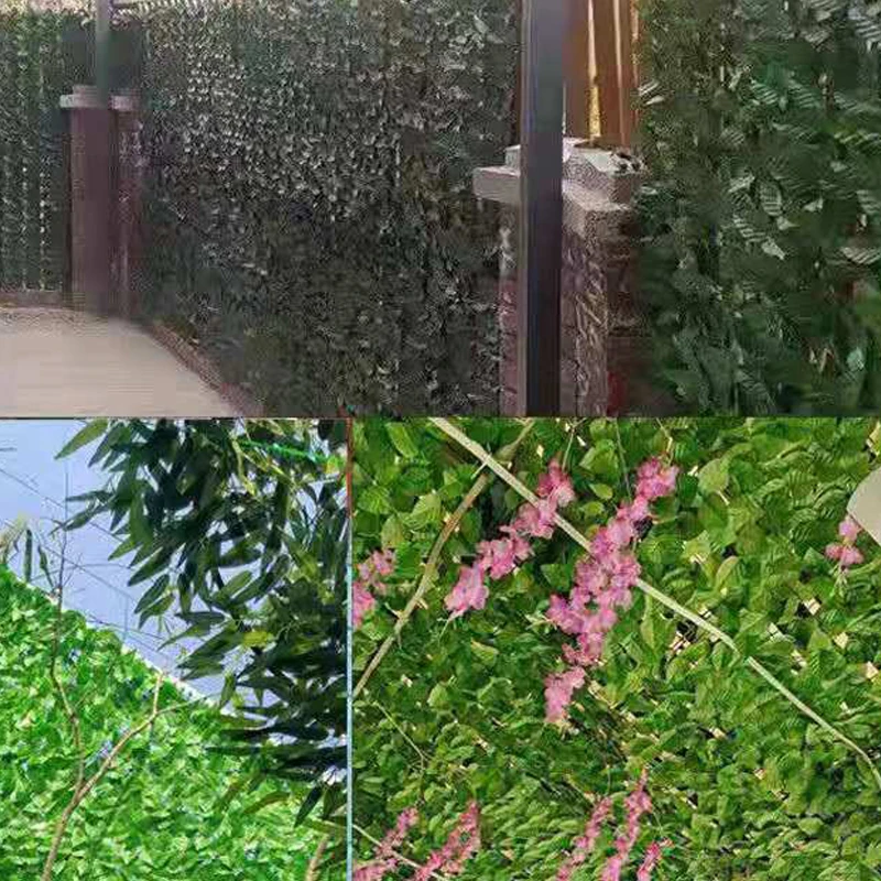 Protection Artificial Balcony Green Leaf Fence Roll Up Panel Ivy Privacy Garden Fence Backyard Home Decor Rattan Plants Wall