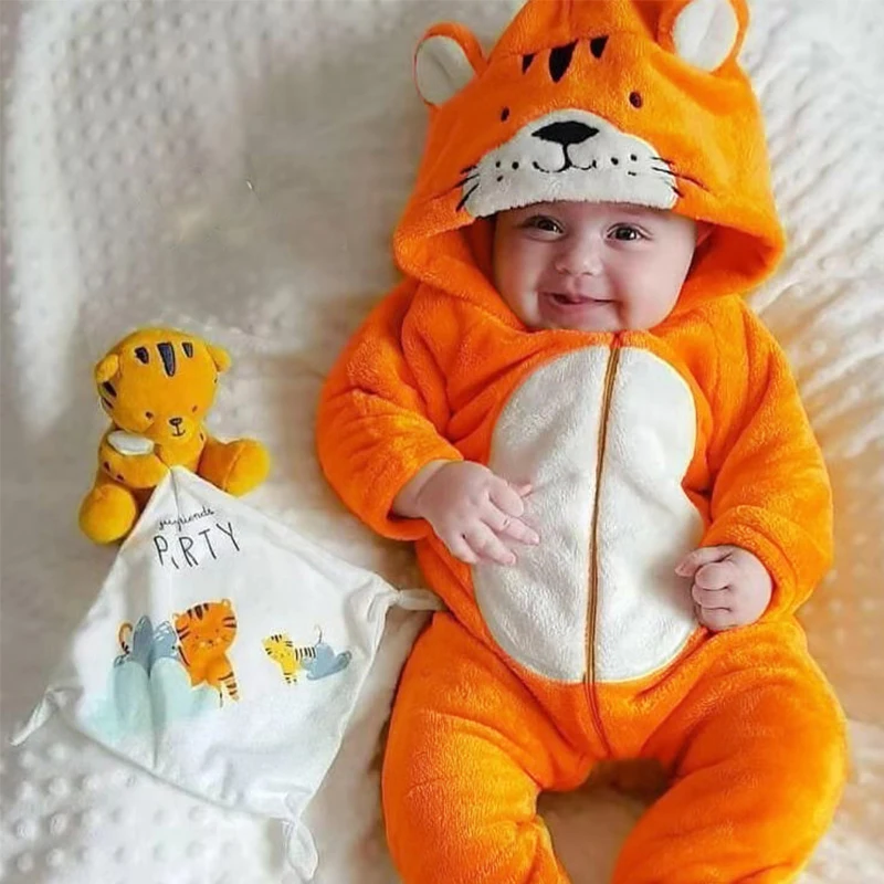 

CYSINCOS Newborn Baby Boys 2019 Spring Baby Rompers Girls Romper Infant Fleece Jumpsuit For Kids New Born Baby Clothes