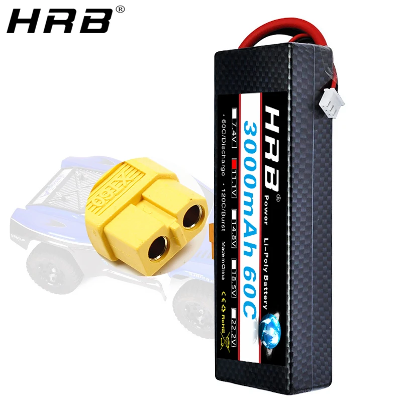 HRB 11 1 V 3000mah Lipo 3S батарея 60C жесткий чехол XT60 T Deans XT90 TRX EC5 разъем для Traxxas багги