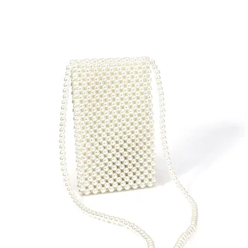 

Handmade Pearl Lady Tote Luxury Handbags Small Box Evening Bag Fashion Vintage Female Top-handle Purse Chic ins Box Bag Brand