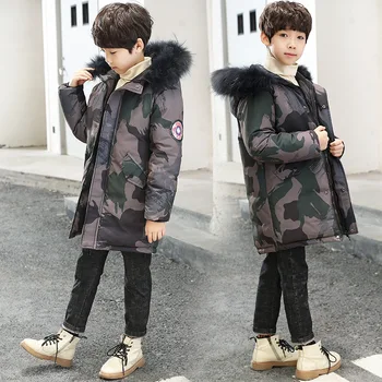 

Kids Winter Coats Baby Boy Winter Jacket Children Down Parkas 5-15Y Children's Hooded Coats Kids Down Jacket Outwear Fur Collar