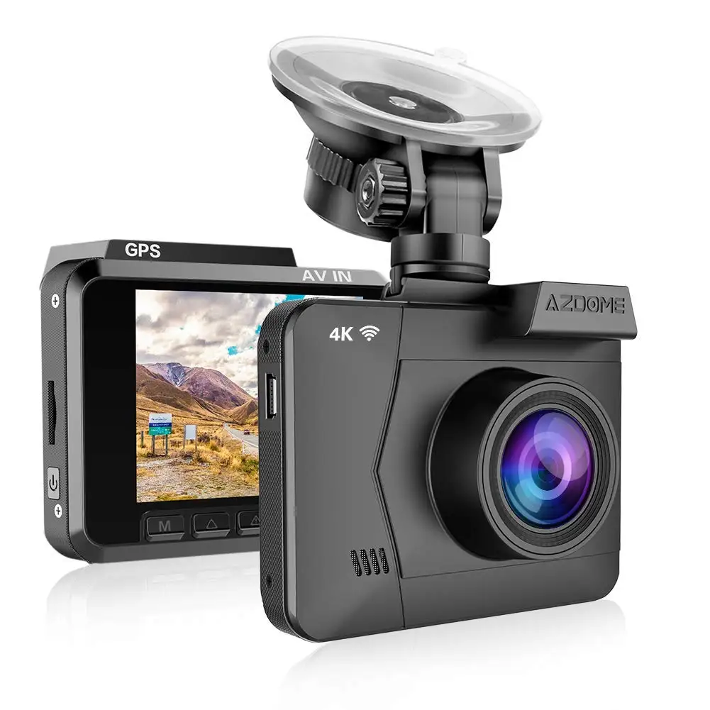 AZDOME M06 Dash Cam Автомобильная камера ночного видения с двумя объективами Dash Cam с Wi-Fi GPS G-Sensor Мониторинг парковки Loop Recording Car Dvr видеорегистратор камера заднего вида