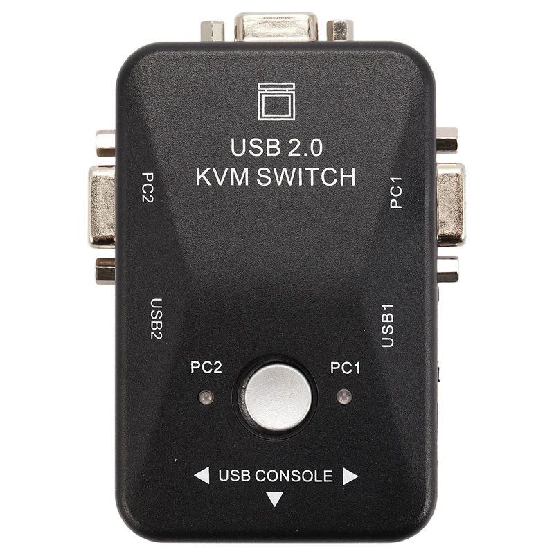 Usb Kvm Switch Switcher 2 Port Vga Svga Switch Box Usb 2.0 Mouse 