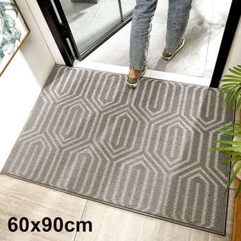 

Rectangle Floor Home Entrance Indoor Carpet Rug Dust Resistant Door Mat Non Slip Modern Reusable Dirtproof Absorbent Hallway