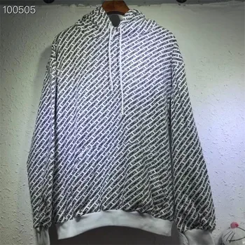 

2018FW Best Quality Vetements Full Logo Printed Women Men Hoodies Sweatshirts Oversized Hiphop Men Hooded Hoodies Pullover