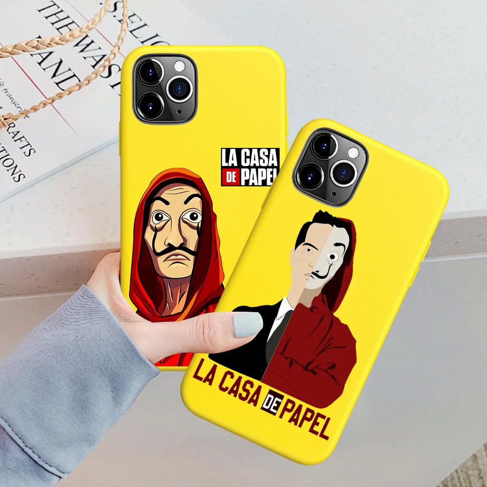 Бумажный чехол для iPhone 8 7 6 6S Plus XR 10 11 Pro max La Casa de papel Etui Apple X XS Max 5|Бамперы| |