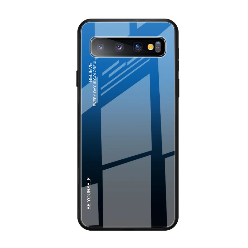 Роскошный чехол Aurora для samsung Galaxy S10 S9 S8 Plus Note 10 Pro 9 8 градиентная задняя крышка Aurora для samsung M30 20 10 40 чехол - Цвет: Black