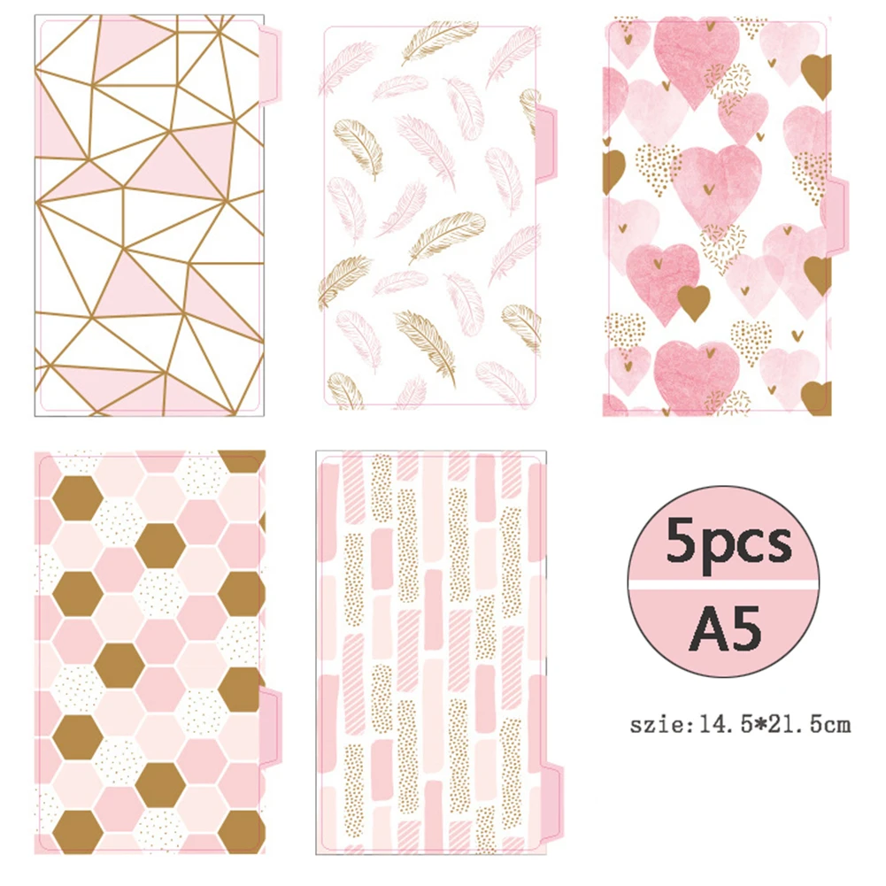 5pcs A5/A6 Colored Note Book Index Page Covers Spiral Diary Planner Notebook Loose-leaf Partition School Office Supplies 5pcs A5/A6 Colored Note Book Index Page Covers Spiral Diary Planner Notebook Loose-leaf Partition School Office Supplies