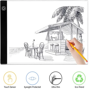 

Portable A4 Ultra-Thin Dimmable LED Light Box Tracer LED Graphics Drawing Artcraft Tracing Tablet USB Light Digital Copy Board