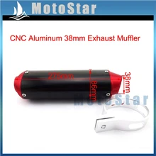 38 мм CNC ГЛУШИТЕЛЬ с зажимом для китайских грязи велосипед ямы мотоцикла XR50 CRF50 SSR thumpstar KLX110 125cc 140cc 150cc 160cc