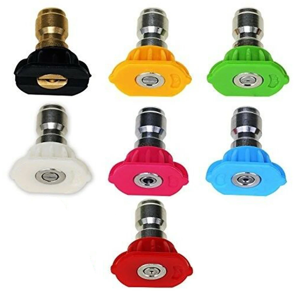 7Pcs Pivoting Outdoor Watering Pressure Washing Garden Multipurpose Accessories Quick Connecting Spray Nozzles Cleaning Tips