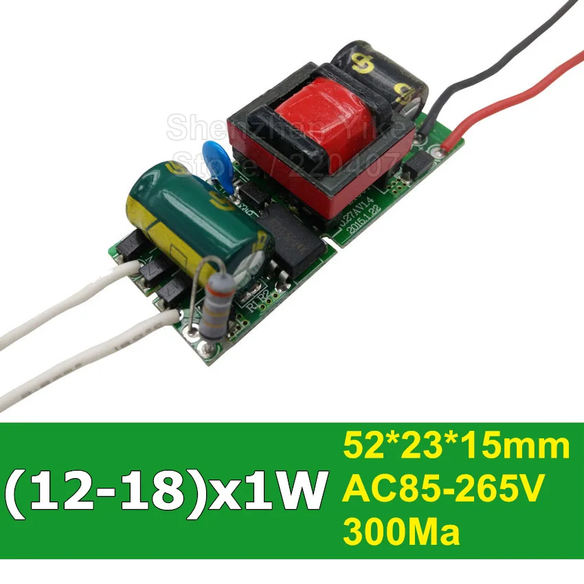 12 to 18 Watt 1 10 50 шт. светодиодный драйвер, постоянная светодиодая лампа, источник питания 280mA 1-100 Вт, изолирующий трансформатор освещения для ламп и т. д - Цвет: 12 to 18 Watt