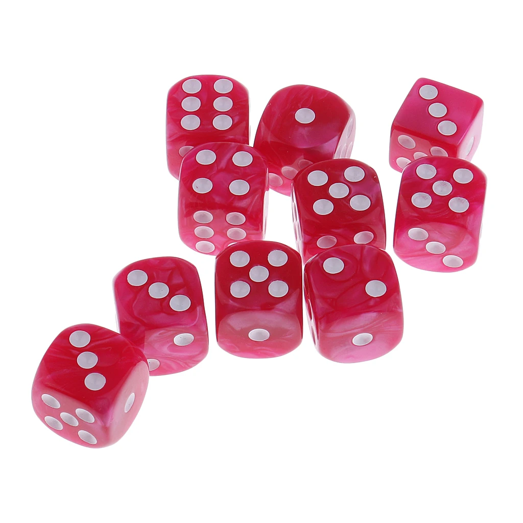 200x Opaque 12mm Six Sided Spot Dice D6 for Dungeons &Dragons RPG Board Game 