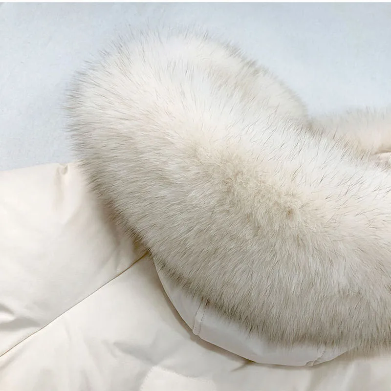 Outerwear Winter Warm Hooded Fashion Fur collar