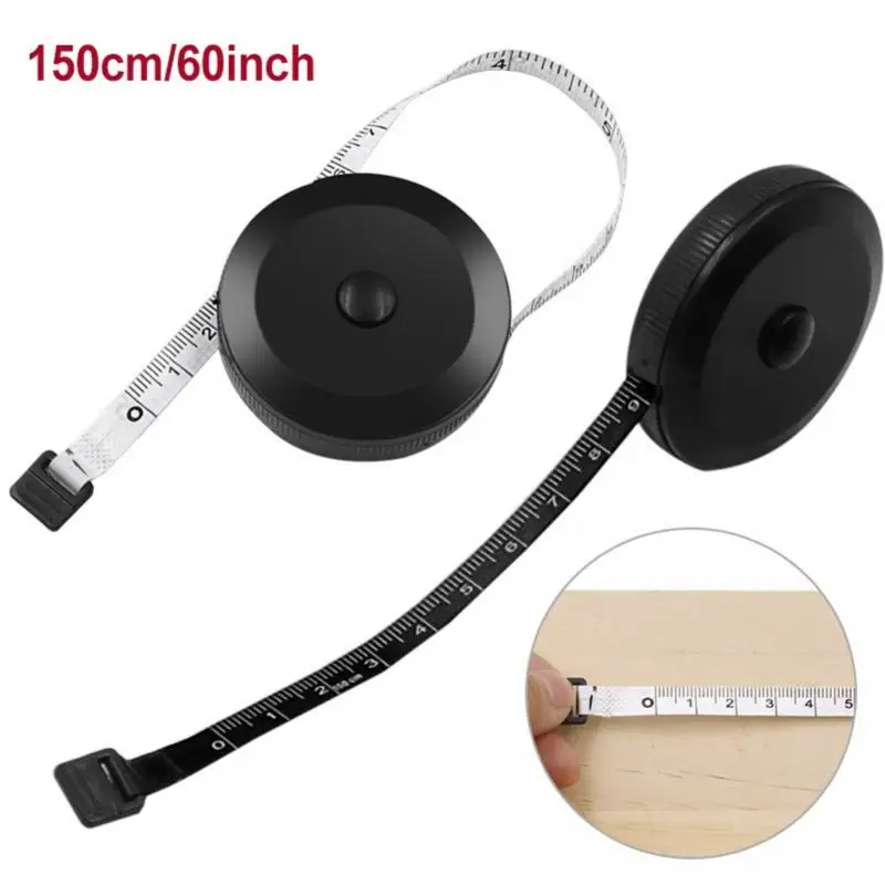 1pc 150cm/60" Tape Measures Portable Auto Retractable Ruler Body Measuring Ruler Sewing Soft Ruler Meter Tailor Craft PVC