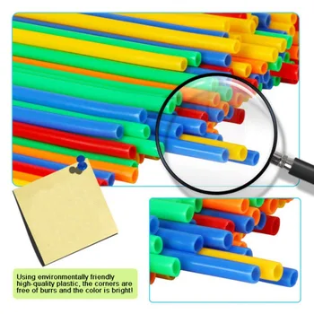 

Wholesale 500pcs / Educational set DIY Straw Building Blocks Assembling Building Blocks Children Toys Wholesale