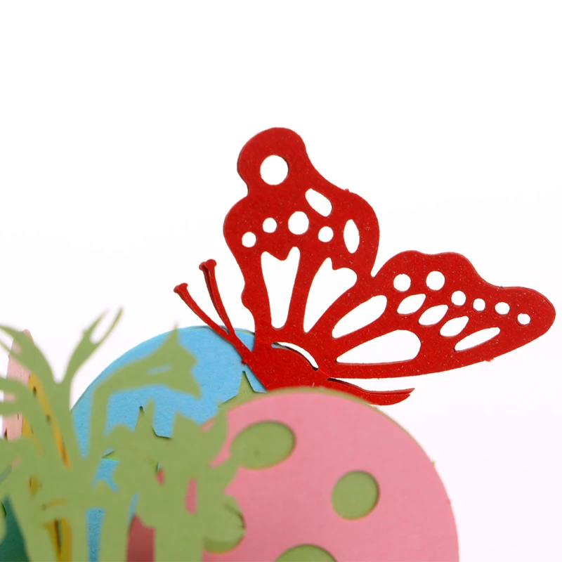 3D Pop Up Бабочка яйцо поздравительные открытки Рождественская открытка-приглашение на день рождения 72XF