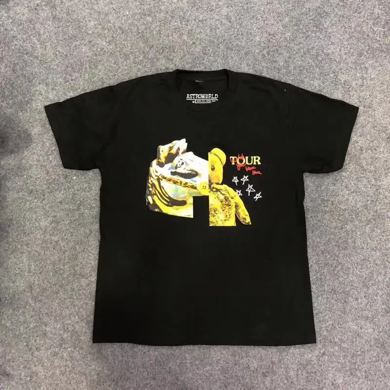 Мужская и женская футболка Astroworld, футболки, новая серия Astroworld, футболка, лучшее качество, повседневная с изображением Трэвиса Скотта, топы Kanye West