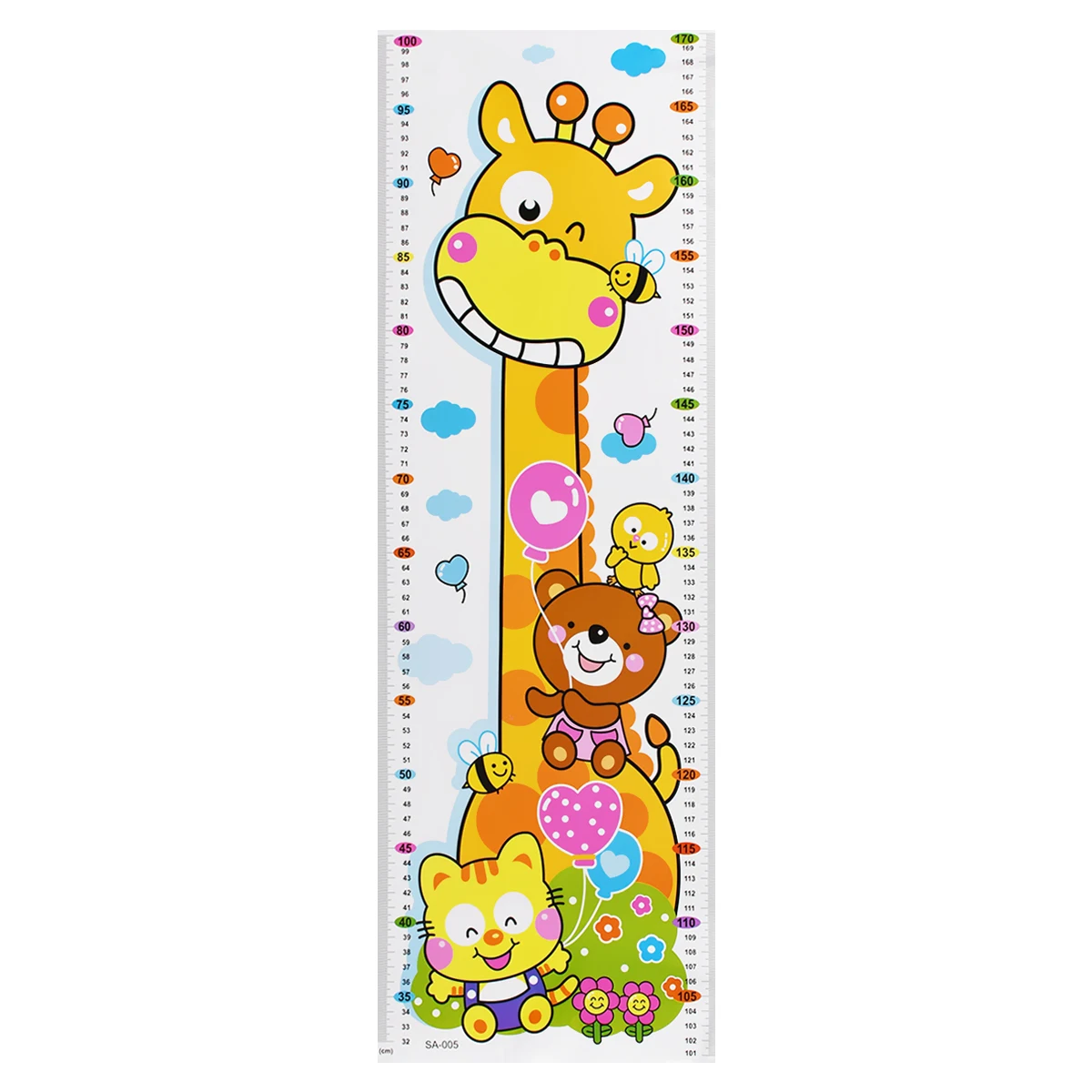 

Creative Cartoon Animal Height Measure Growth Chart Wall Stickers Fashion Home Decoration
