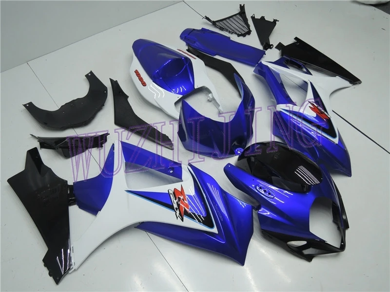 INJECTION mold Пластик Обтекатели для Suzuki GSXR1000 2008 мотоцикл обтекатель GSX-R1000 2008 сине-белые кузов GSXR 1000 2007-2008 K7 - Цвет: INJECTION mold