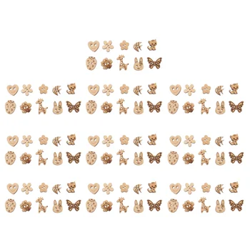 

100 Pcs Clothes Buttons Cartoon Elaborate Decorative Unique DIY Props Adornments Ornaments Buttons for Home