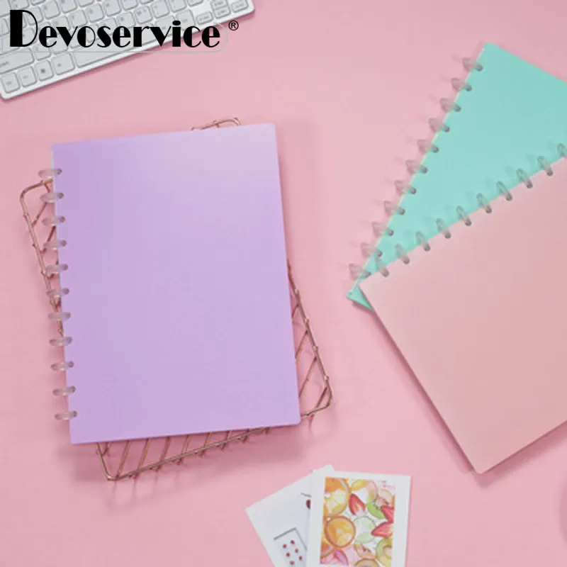 

A4 Mushroom Holes Binding Removable Loose-leaf Notebook Binding Ring Disc School Supplies Creative Business Stationery Notebooks