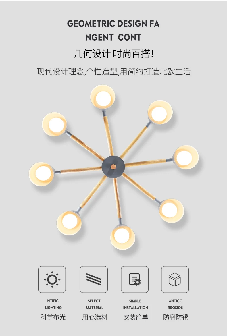 Pingente de Pedra Nórdico Moderno Luzes Penduradas Luminária Cozinha Luminárias Sala Estar Luz Pingente Jantar Led 6 Luzes de pendentes