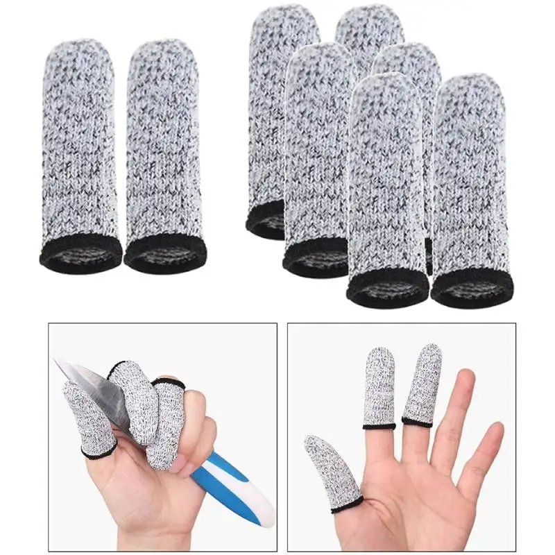 Cut Resistant Finger Cots Protector 10pcs Reusable Finger Sleeve Protectors Fingertip Covers for Kitchen Work Sculpture Garden