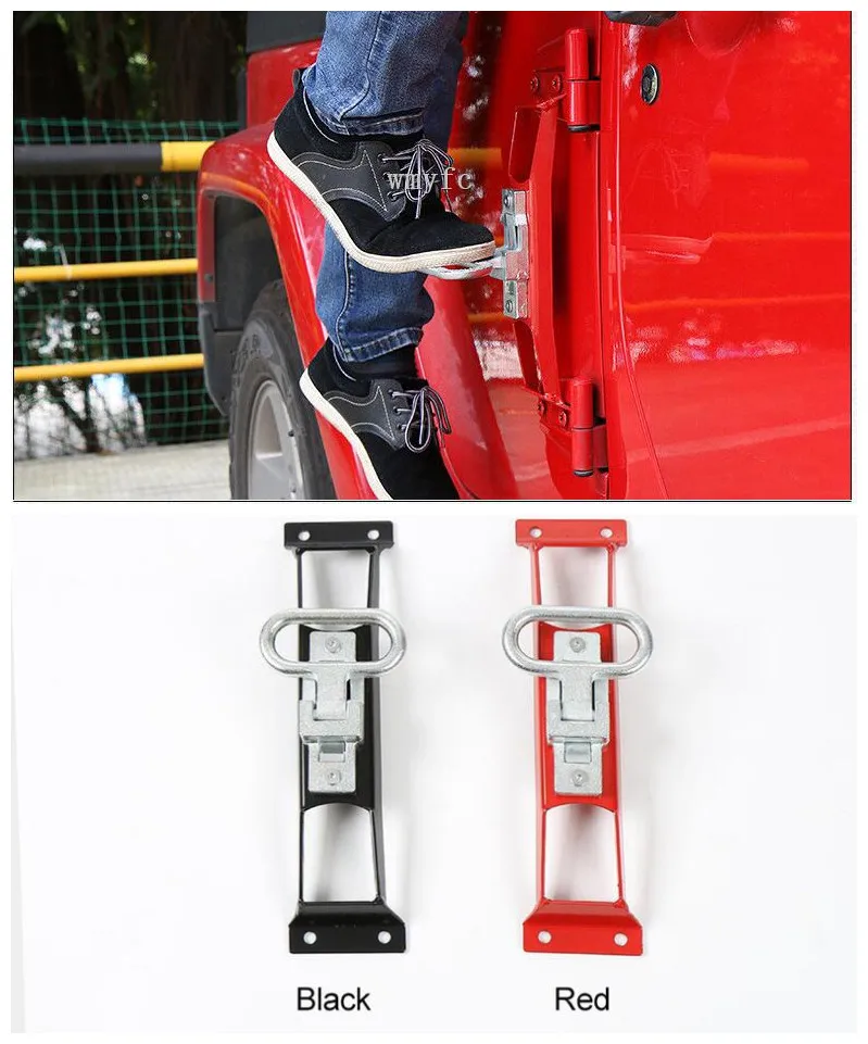 Наружные дверные панели подножки для Jeep Wrangler JK 2007- противоскользящие, для ног педали стальные двери автомобиля шаги альпинистский комплект