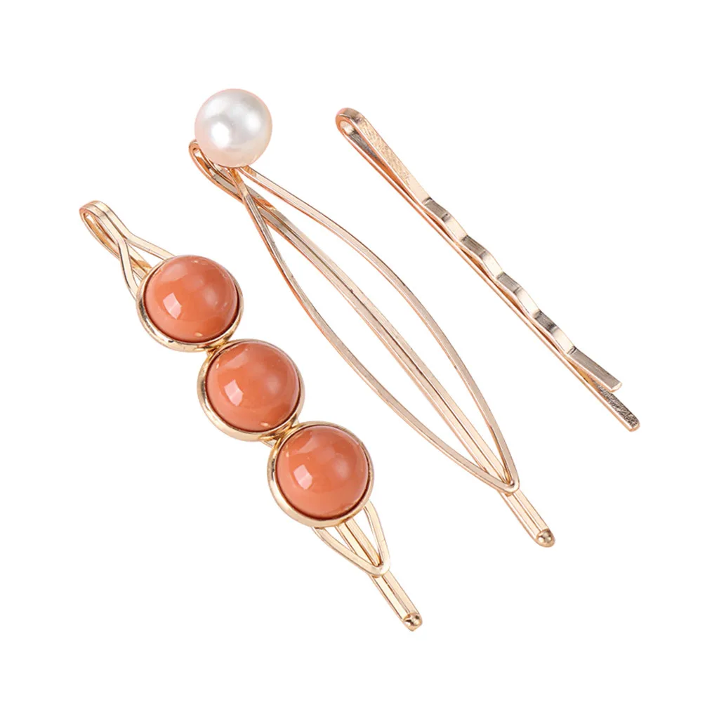 Модная женская заколка для волос с жемчугом, аксессуары для волос, 3 шт. в комплекте, заколка, подарок, заколка для волос с жемчугом, высокое качество, заколки для волос для женщин