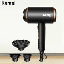 KEMEI профессиональный фен для волос мощный электрический фен горячий/холодный воздух фен парикмахерские салонные инструменты ионы воды 5