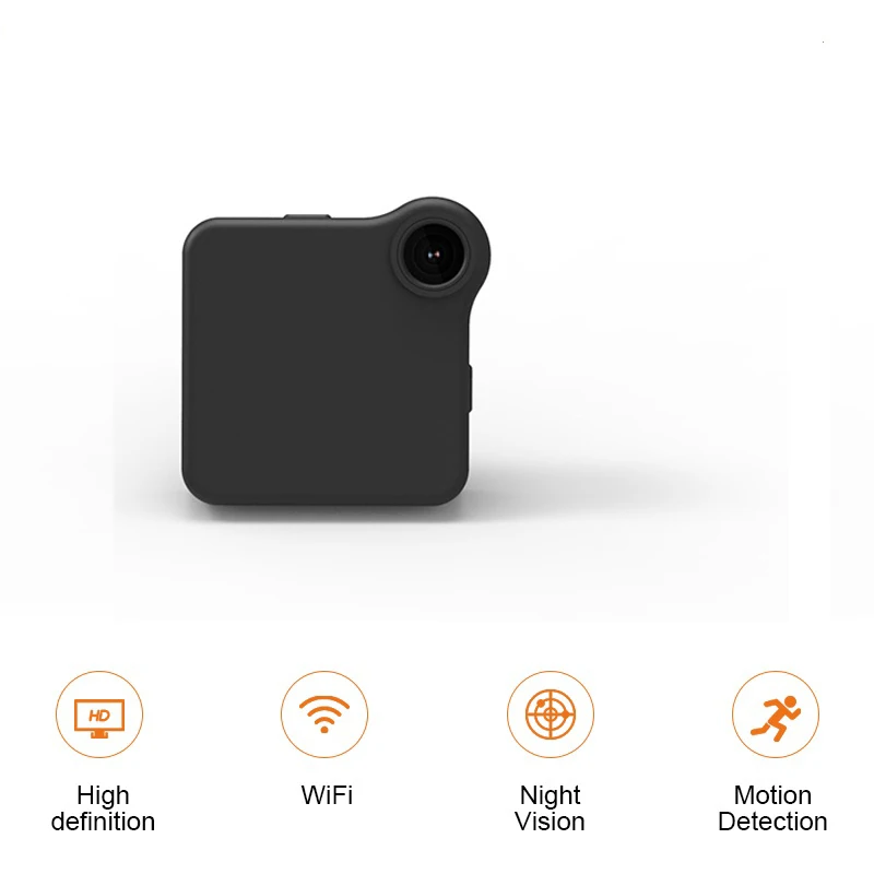 Мини HD WIFI P2P носимый IP датчик движения камера на магните клип диктофон корпус