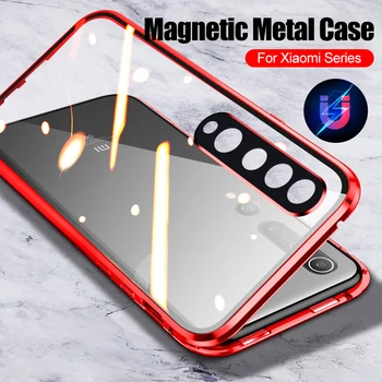 

360 Magnetic Adsorption Flip Case For xiaomi mi 10 pro xiomi mi10 10pro Double Sided tempered Glass camera protector Cover coque