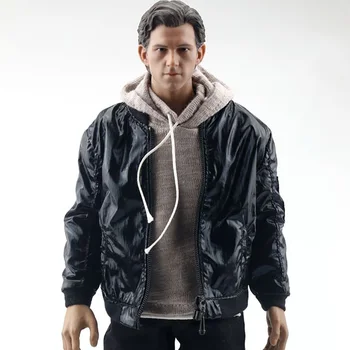 

Jacket Model Toy for 1/6 Scale Boy Leather Jacket Male Shirt Closing Man Fashion Coat Clothes F12''Action Figure Body Toy Suit
