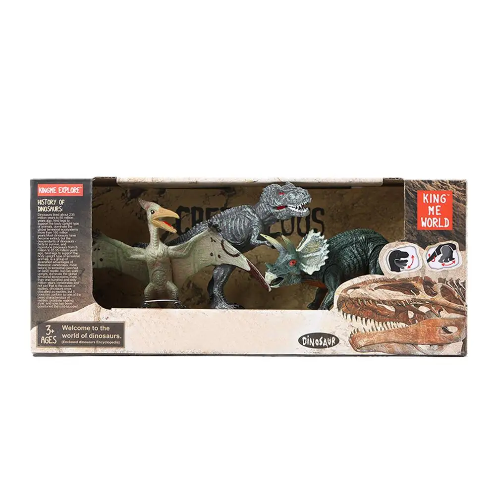 3 шт. динозавр модель запястья Дракон тираннозавр реалистичный динозавр моделирование кукла игрушка Дракон динозавр Коллекция набор для детей - Цвет: A