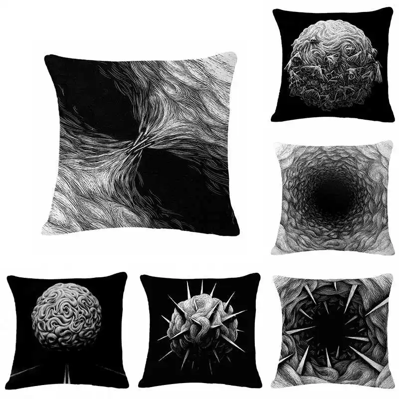 Fashion Cotton Case Printed Sketch Textile Butterfly Home Pillow 18x18 Covers Inches Pillowcase | Дом и сад