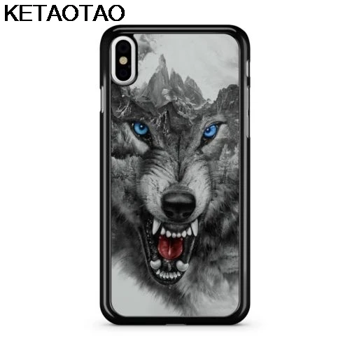 Темно-серый KETAOTAO Белый Волк вой чехол для телефона s для iPhone 4S 5C 5S 6S 7 8 Plus X XS XR 11 Pro для samsung чехол Мягкий ТПУ резиновый силиконовый - Цвет: Темно-серый