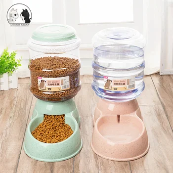 

Cat Dog Large Capacity Automatic Feeder Pet Cats Water Fountain Bottle Set 3.8L Food Container for Cat Pets Drinker Water Bowl